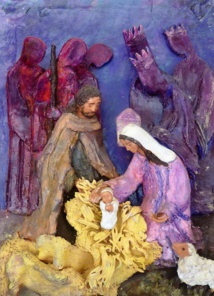 Bas-relief crèche Carmel de Lourdes